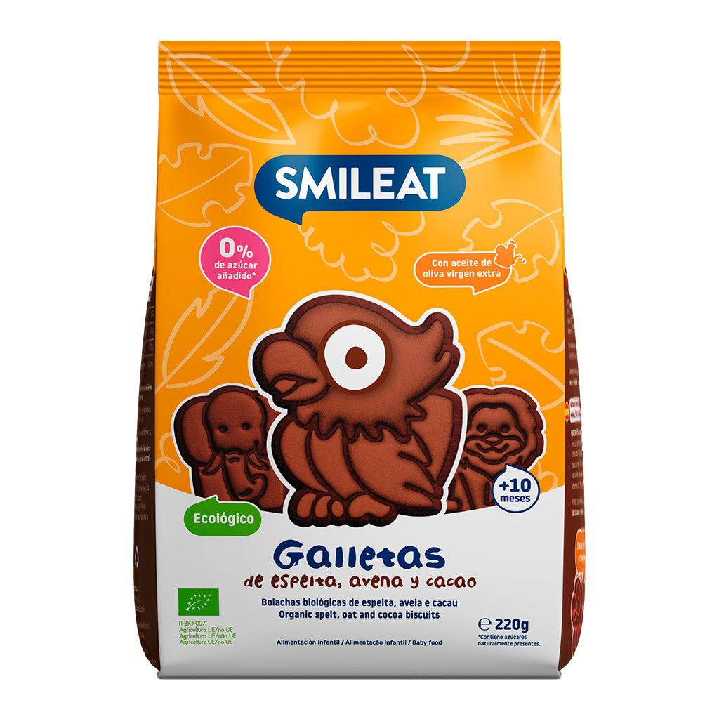 Galletas de espelta, avena y cacao - Snack Infantil Ecológico