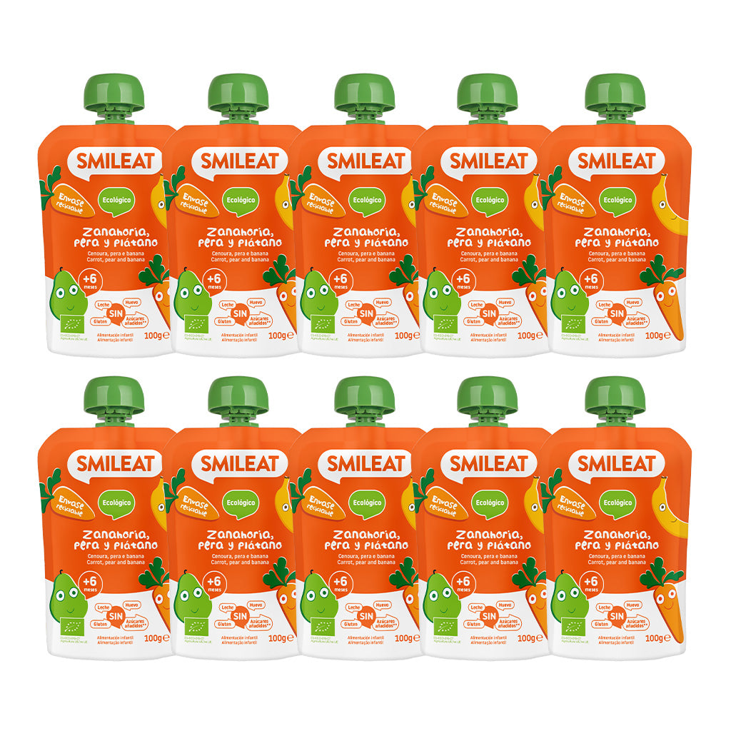 Carrot, Pear and Banana 10 Pouches pack
