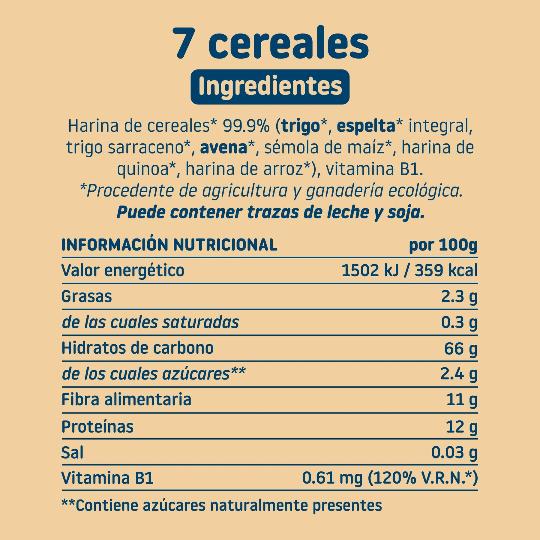 ingredientes papilla de siete cereales smileat